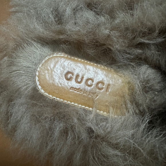 Authentic Gucci Tapestry Brocade Fur Floral Princetown Slides Mules - Picture 6 of 10